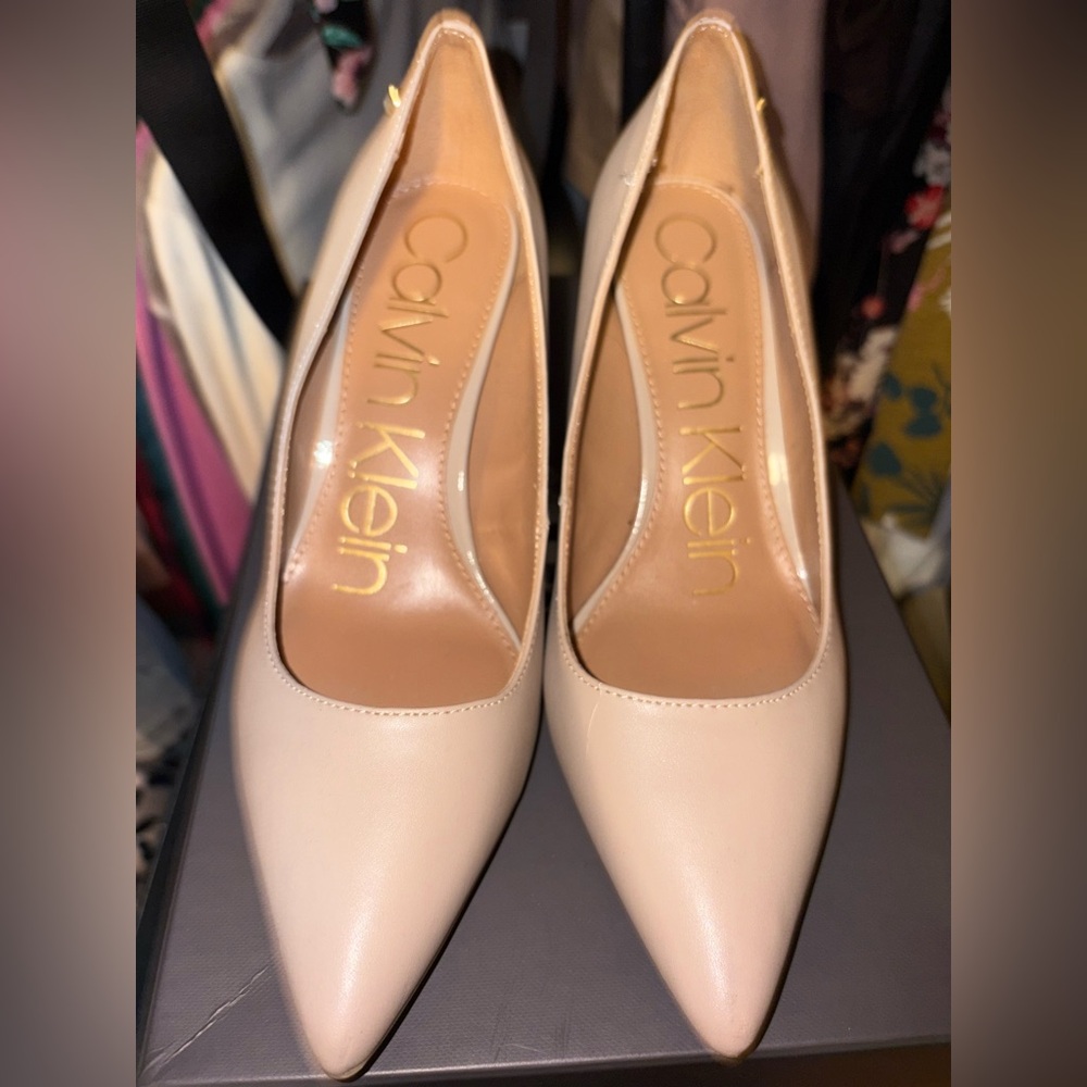 Calvin Klein Shoes Heels Cream
